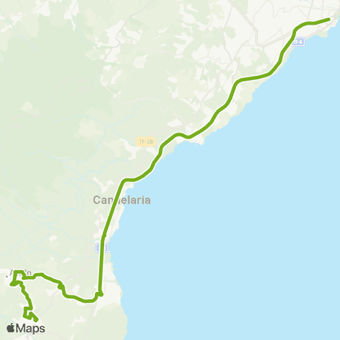 TITSA Santa Cruz Arafo Guimar map