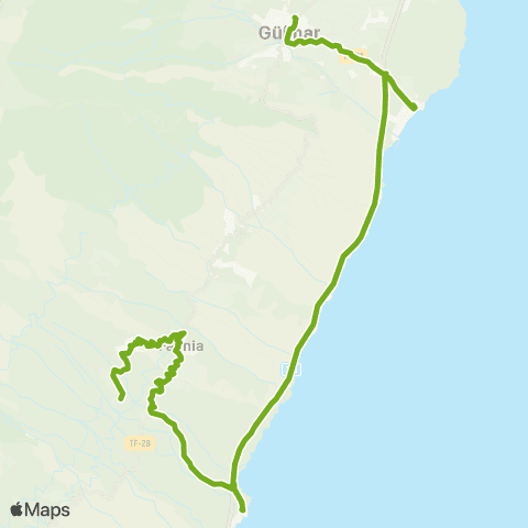 TITSA Güimar las Eras la Sombrera map