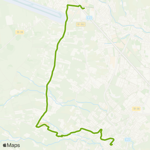 TITSA La Laguna Barranco Grande por Llano del Moro map