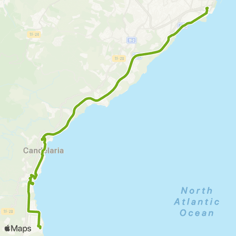 TITSA Santa Cruz las Caletillas Candelaria map