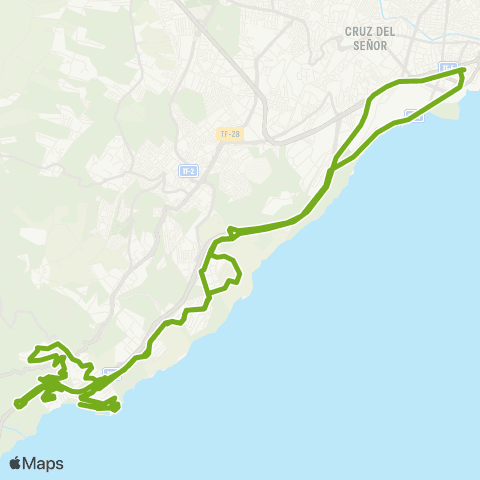 TITSA Santa Cruz Radazul Bajo Tabaiba Radazul Santa Cruz map