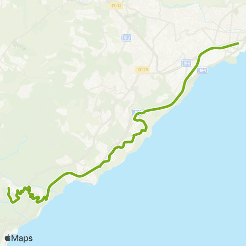 TITSA Santa Cruz Añaza Acorán Barranco Hondo map