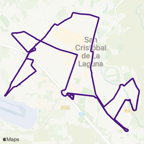 TITSA Intercambiador Laguna la Verdellada Plaza del Cristo Rancho Grande San Benito Intercambiador map