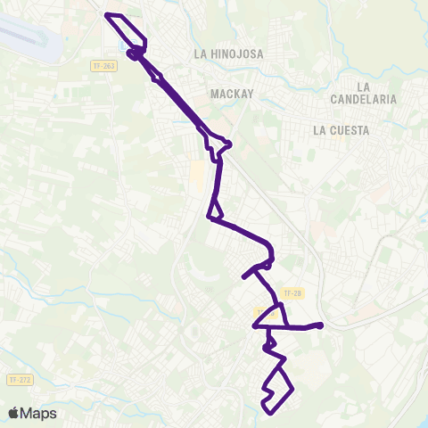 TITSA Intercambiador Laguna el Cardonal Taco San Matías map