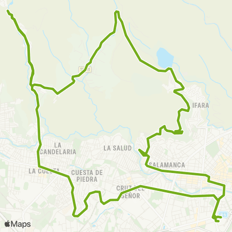 TITSA Intercambiador Santa Cruz los Campitos por la Cuesta map
