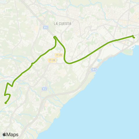 TITSA Intercambiador Santa Cruz la Gallega Directo map