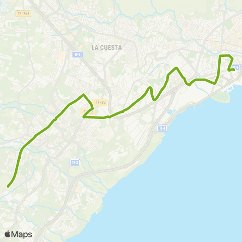 TITSA Intercambiador Santa Cruz el Cardonal la Gallega map