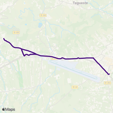 TITSA Intercambiador Laguna Guamasa Garimba map