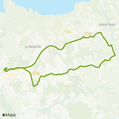 TITSA Icod de los Vinos Santa Bárbara map