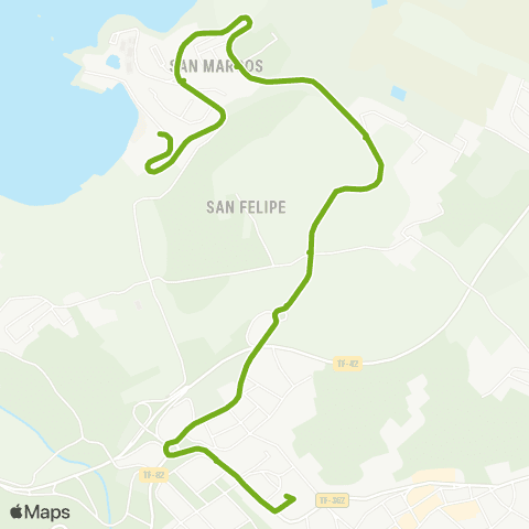 TITSA Icod de los Vinos Playa San Marcos map