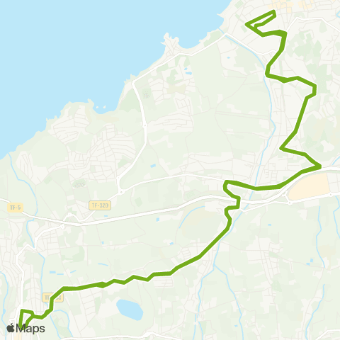 TITSA Puerto de la Cruz Arenas la Vera la Montaña Realejos la Vera Arenas Puerto map