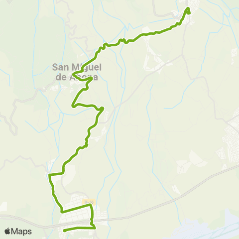 TITSA Granadilla San Miguel Aldea Blanca las Chafiras map