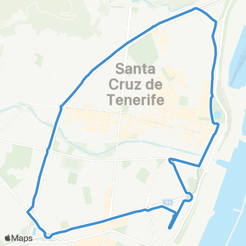 TITSA Intercambiador Plaza de España la Marina Ramblas Reyes Católicos Tres de Mayo Intercambiador map