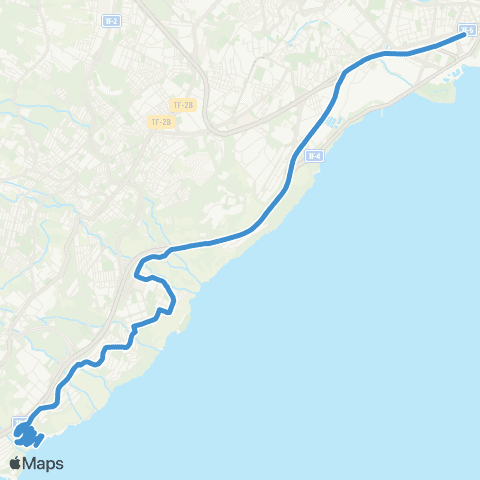 TITSA Intercambiador Añaza Acoran Boca Cangrejo map