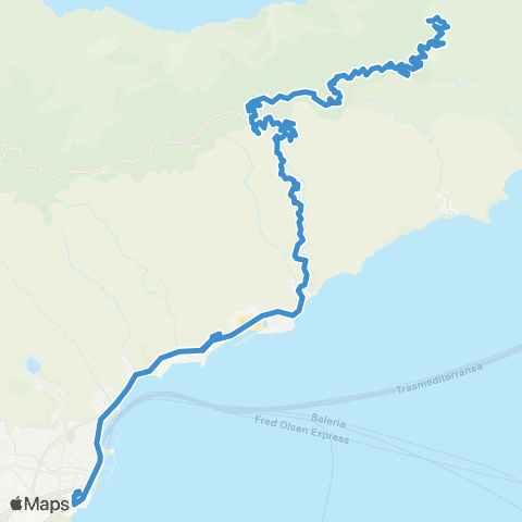 TITSA Intercambiador San Andres Bailadero Chamorga map