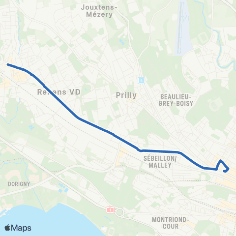 tl - Transports publics lausannois Renens VD, 14 Avril - Lausanne, Chauderon map