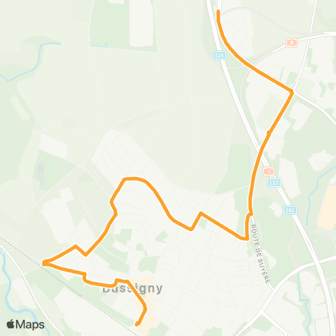 tl - Transports publics lausannois Bussigny, gare - Bussigny, Riettaz map