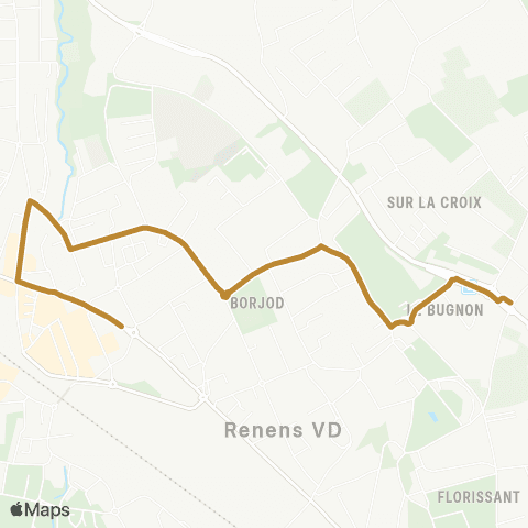 tl - Transports publics lausannois Renens VD, Avenir - Renens VD, Temple de Broye map
