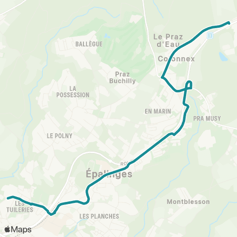 tl - Transports publics lausannois Epalinges, Bois-Murat - Lausanne, Chalet-à-Gobet map