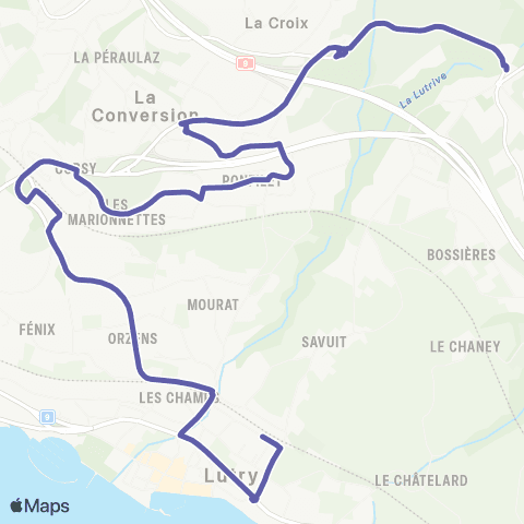 tl - Transports publics lausannois Lutry, gare - Lutry, Croix/Lutry map