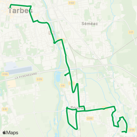 TLP Mobilités Barbazan - Église Verdun map