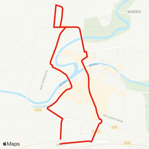 TMA Navette Centre-ville map