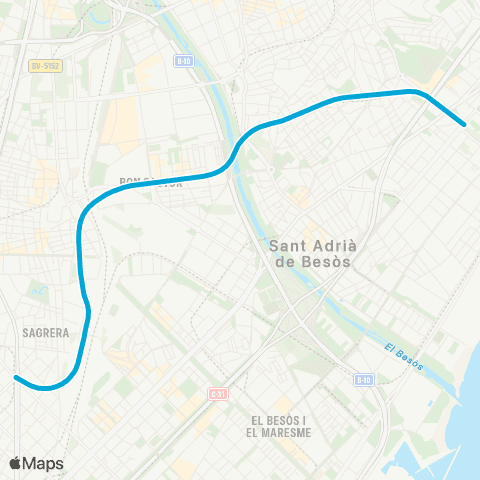 TMB La Sagrera - Gorg map