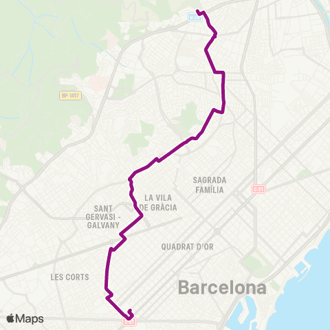 TMB Pl. Espanya / Canyelles map