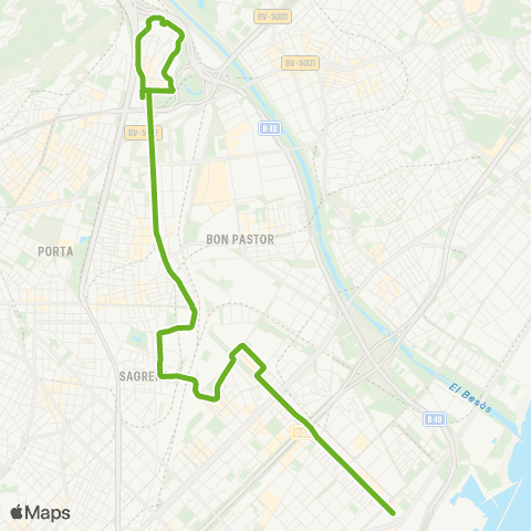 TMB Fòrum / Trinitat Vella map