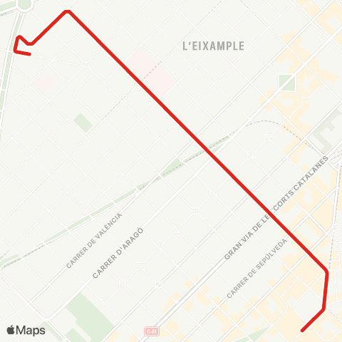 TMB Esq. de l'Eixample map