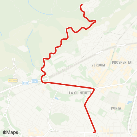 TMB Pl. Virrei Amat / Torre Baró map