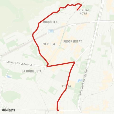 TMB Roquetes / Fabra i Puig map