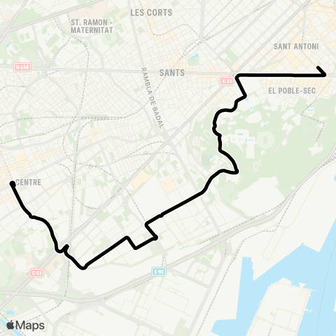 TMB Paral·lel - L'Hospitalet (Av. Carrilet) map