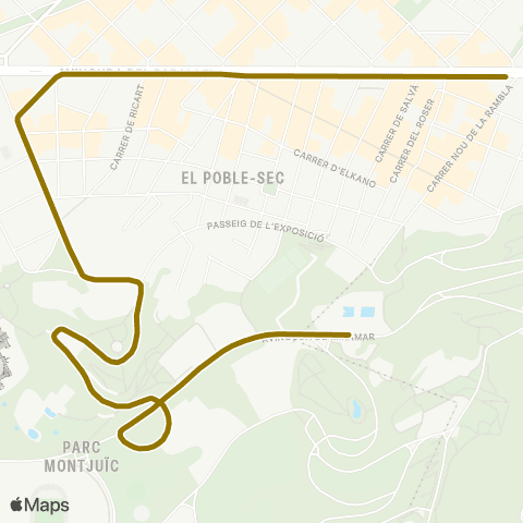 TMB Llançadora Funicular map
