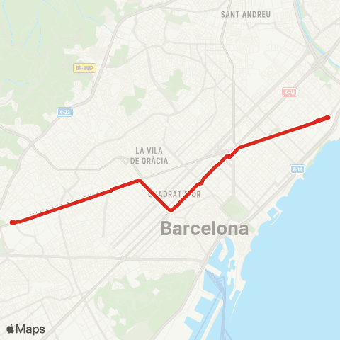 TMB Fòrum / Zona Universitària map