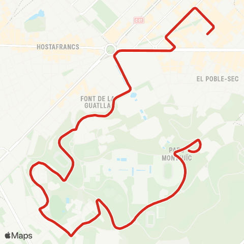 TMB Mercat Sant Antoni / Parc de Montjuïc map
