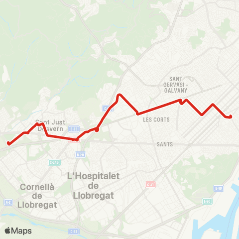 TMB Pl.Catalunya / Sant Joan Despí map
