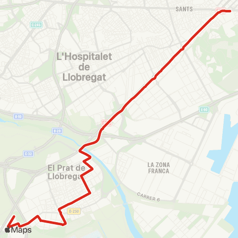 TMB Pl. Espanya / El Prat map