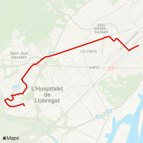 TMB Pl. Catalunya / Cornellà map
