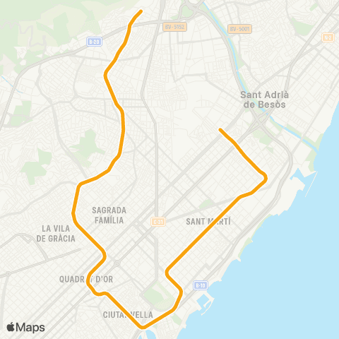 TMB La Pau - Trinitat Nova map