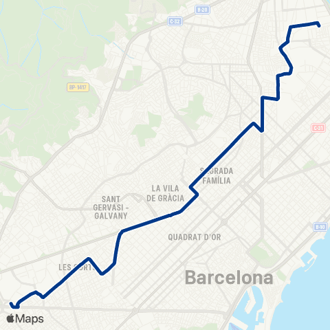 TMB Ernest Lluch / Bon Pastor map