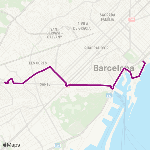 TMB Pg. Marítim / Ernest Lluch map