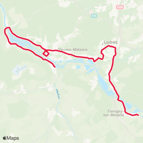 T'MM Ligne B - Pont-St-Vincent - Flavigny-s/-Moselle map