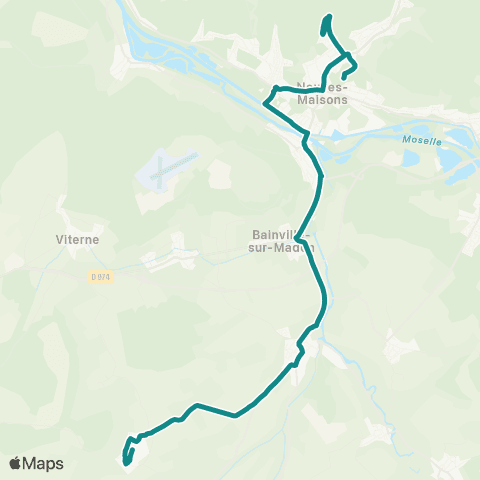 T'MM Ligne D - Marthemont - Neuves-Maisons map