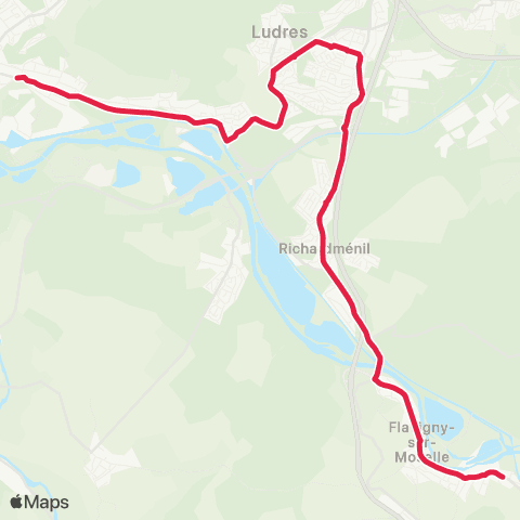 T'MM Ligne B scolaire - Pont-St-Vincent - Flavigny-s/-Moselle map