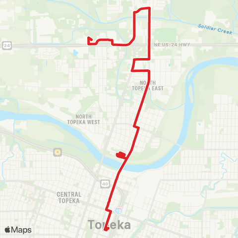 Topeka Metro North Kansas map
