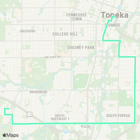 Topeka Metro Indiana map