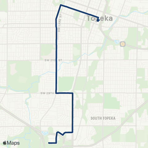 Topeka Metro Washburn map