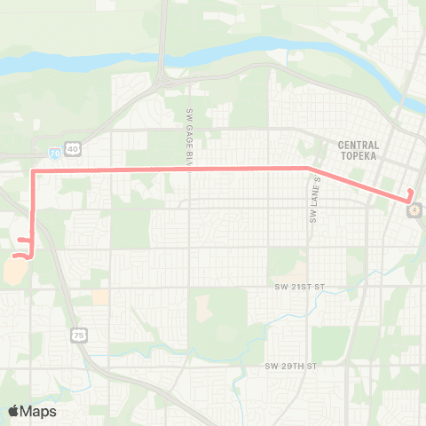 Topeka Metro West 10th map