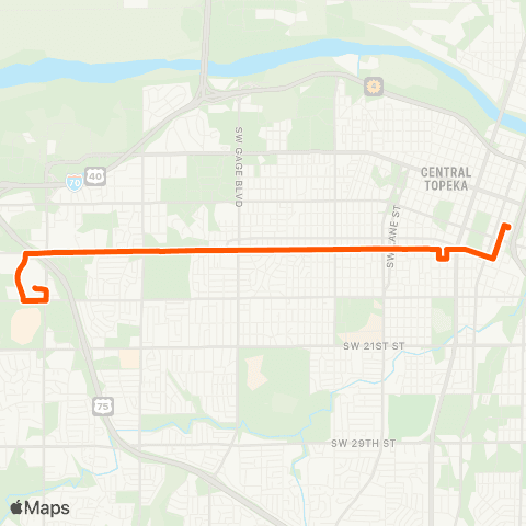 Topeka Metro Huntoon map